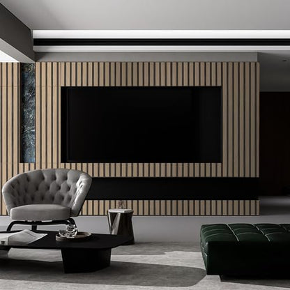 Brown Wood Slat Peel and Stick Wallpaper - 17.5"x200" Textured Faux Wood Self-Adhesive, Waterproof Removable Wall Panel for Bedroom, Kitchen, Accent Wall - Easy Install - color: Dark Brown, size: 17.5" x 200"