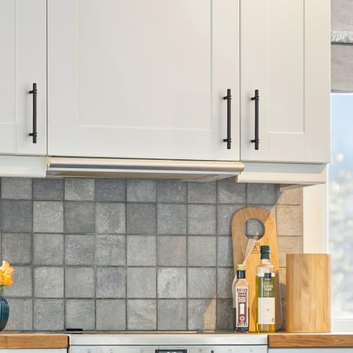 HOME EDIT 6-1/4 inch Black Cabinet Handles, 10 Pack Kitchen Cabinet Handles Matte Black Drawer Pulls Zinc Alloy Square Bar Kitchen Pulls - color: Black, size: 6-1/4 Inch Hole Center