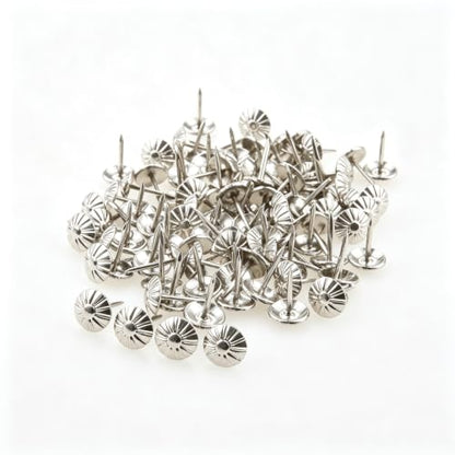 dophee 200Pcs Decorative Upholstery Tacks Nails 7/16 Inch Nails, Silver - color: Silver