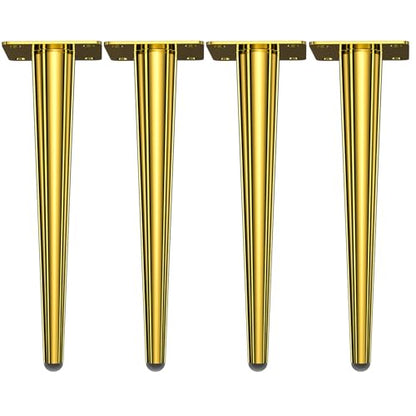 Osring 22 Inch Furniture Table Legs Straight, Gold Metal Coffee Table Feet - size: 22 Inch