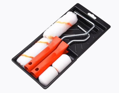 Edward Tools 7-Piece Paint Roller Kit – 4″ & 2″ Mini Rollers, Polyester & Sponge Covers, Roller Frames and Paint Tray for Trim & Detail Painting