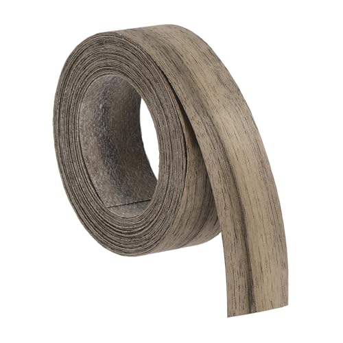 uxcell 1 Inch x 15ft Wood Veneer Edge Banding, Pre-Glued Flexible Black Walnut Edging Strips, Iron on with Hot Melt Adhesive Wood Tape for Cabinet Repair and Furniture Restoration - size: 1 Inch x 15ft