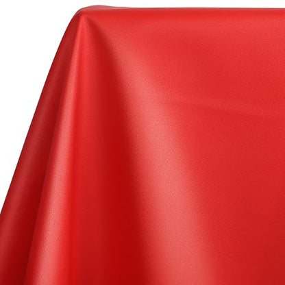 Meneng Red Marine Vinyl Fabric: 54"x36" Faux Leather Upholstery - color: Red, size: 1Yard（54"x36"）