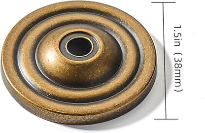 khtumeware 10 Pack Antique Brass Backplate for Cabinet Knobs Cabinet Hardware Knob Backplate/Back Plate. - color: Antique Brass