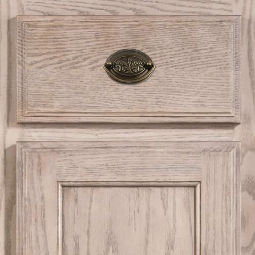 Crapyt 2 Pcs Antique Rind Drawer Pulls, Vintage Dresser Handles