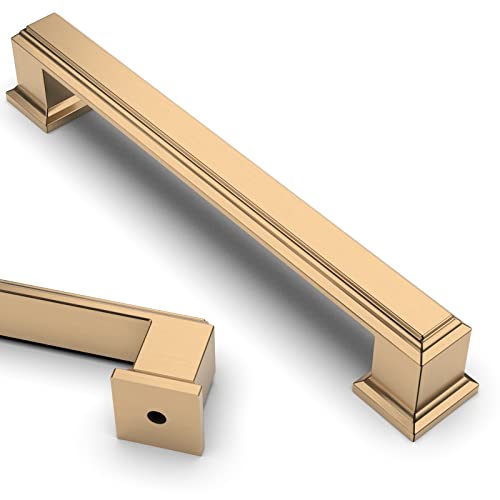 Asidrama 20 Pack 5 inch Champagne Bronze Kitchen Cabinet Handles - color: Champagne Bronze, size: 5" Hole Center(128mm)