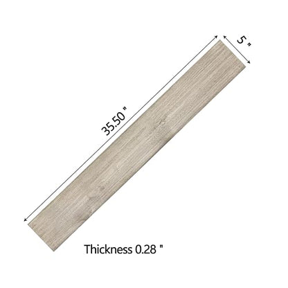Real Wood Wall Planks-5" White Shiplap Panel Peel and Stick 10Pack 12.5SqFt - color: Low-key rustic style