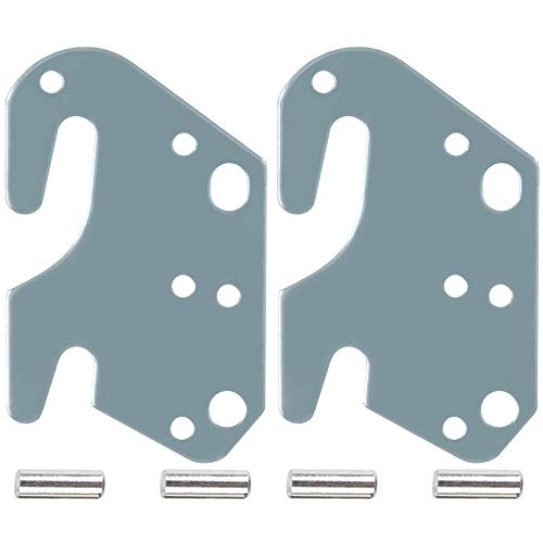 CAFORO Universal Wood Bed Rail Hook Plates for Frame Bracket Headboard Footboard Replacement or New Bed Constructions - Set of 2 - color: Set of 2