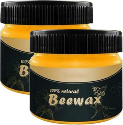 Wood Seasoning Beeswax,Beeswax Furniture Polish(2 Pack)