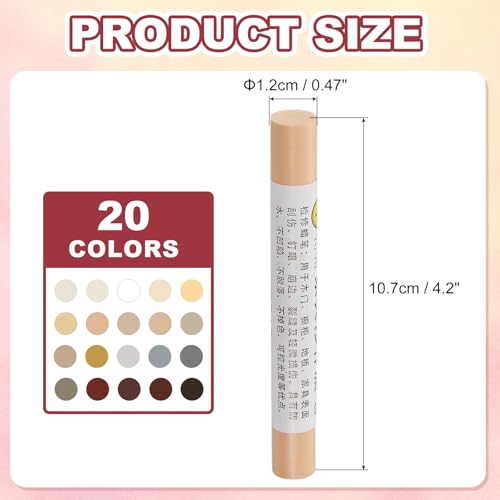 20 Pcs Wood Filler Sticks Wood Repair Wax Crayons Common Series - color: Common Series