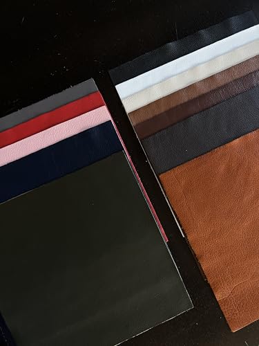 Natural Grain Cow Leathers: 12'' x 12'' Pre-Cut Leather Pieces (Gray, 1 Piece) - color: Gray, size: 1 Piece