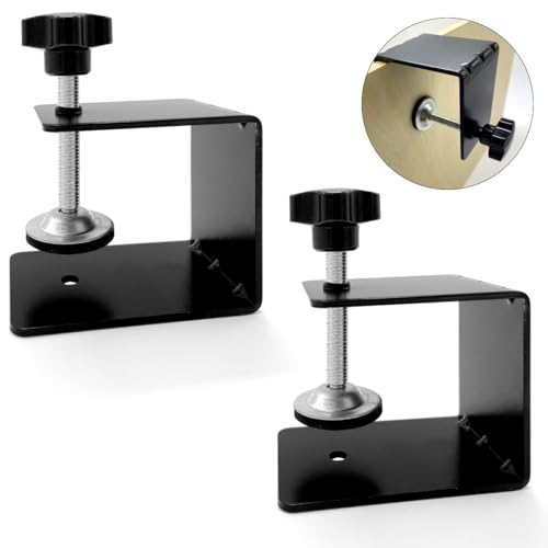 Drawer Front Installation Clamps, Cold-Rolled C Clamps for Woodworking, Door Installation Tools and Cabinet Tools with Protective Pads(2Pcs) - color: 2 Pcs