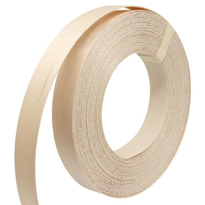 Biaungdo Birch Edge Banding 7/8 Inch x 50ft Iron-On Veneer for Cabinet