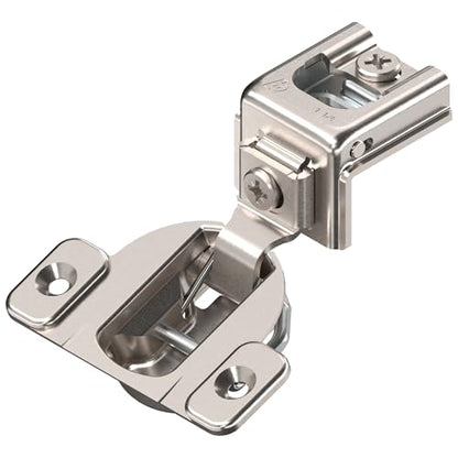 Blum Compact Hinge (4 Kits), 1-1/4" Overlay, 110° Opening Angle, Steel, Concealed Hinges for Face Frame Cabinets - size: Pack of 8, style: With Screws