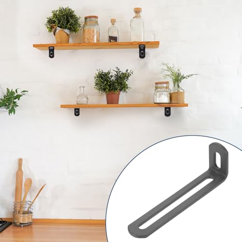 uxcell 10 Pcs Adjustable Right Angle Brackets 3.9"x1.2"x0.7" Deep Grey - color: Deep Grey, size: 3.9"x1.2"x0.7"