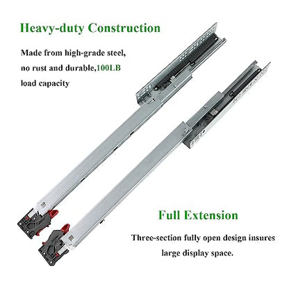 6 Pair of 16 Inch Soft Close Undermount Full Extension Drawer Slides - size: 16 Inch