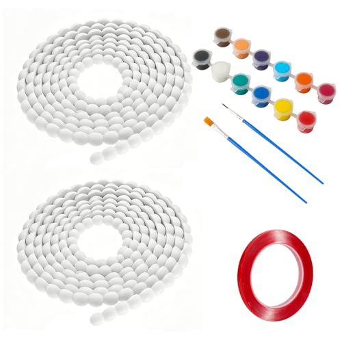 Flexible Molding Trim Peel and Stick-13ft/15mm Bead Mirror Frame Border - color: White