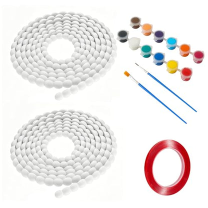 Flexible Molding Trim Peel and Stick-13ft/15mm Bead Mirror Frame Border - color: White