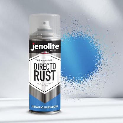 JENOLITE Directorust Metallic Finish Aerosol, Blue 1x13.5oz - color: Blue
