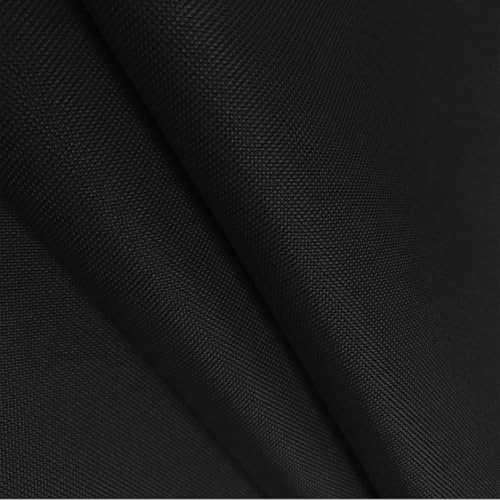 Waterproof Canvas Fabric by The Yard 600D Upholstery Outdoor Fabric 58”W - color: Black, size: 10 Yards 58" x 360"