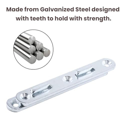 Antrader Wood Bed Rail Connecting Fittings, 5.1 Inch Zinc Round Bed Hooks - size: 5.1 Inch Long