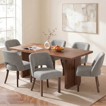 Usaint Upholstered Dining Chairs Set of 4, Modern Fabric Kitchen Chairs - color: Grey