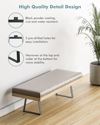 Metal Short Table Legs 8 Inch, Trapezoid Desk Legs DIY Sofa/Bench/Stool - size: 8 Inch Legs