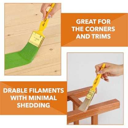 Bates- Paint Brush Set, 4 Pack, 1", 1.5", 2", 2.5", Synthetic Bristles