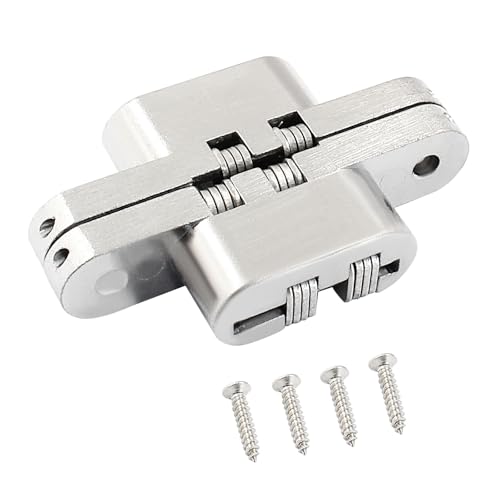 60 mm Hidden Hinge, Stainless Steel, 2pcs - size: 60.0 mm, 2 PCS