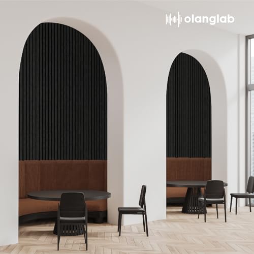 Olanglab Wood Panels for Wall 4Pack 94.5"x12.6" Matte Black - color: Matte Black