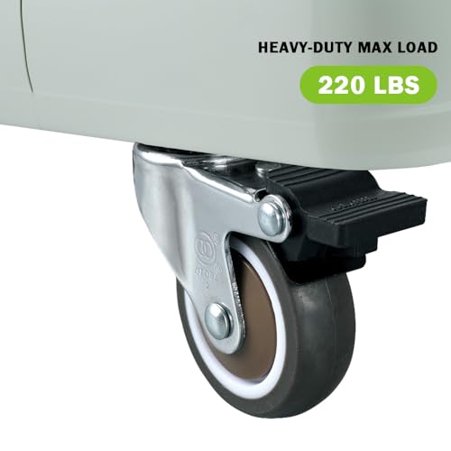 2" Caster Wheels Set of 4 Heavy Duty No Noise Castors with Brake, Locking Top Plate Casters Wheels for Small Project, Nightstand, Side Table (2 Inches with Brake) - style: 2 Inches with Brake