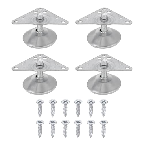 uxcell 4pcs Furniture Leveling Feet Adjustable Metal Feet (38x22x39mm) - size: 38 x 22 x 39mm