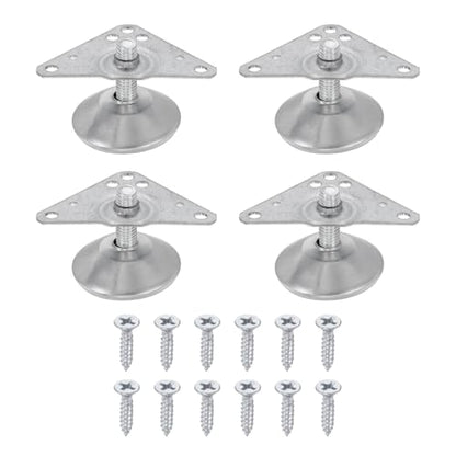 uxcell 4pcs Furniture Leveling Feet Adjustable Metal Feet (38x22x39mm) - size: 38 x 22 x 39mm