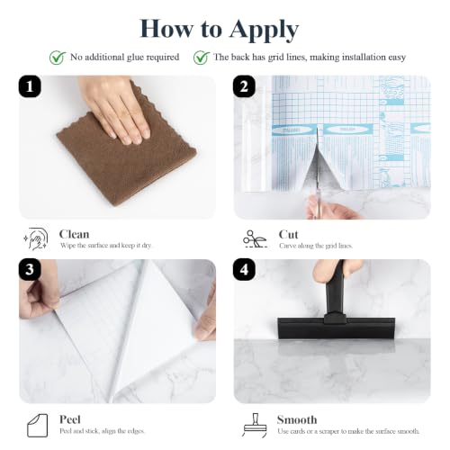 Peel and Stick Wallpaper White Marble Contact Paper for Dry Textured Wall - color: Gray/White, size: 15.7" x 200"