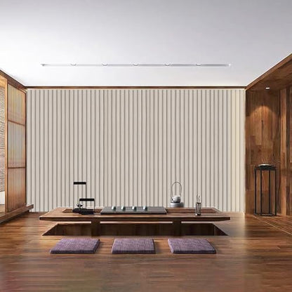 Wood Slat Peel and Stick Wallpaper - 17.5"x100" Light Oak Vinyl Faux Wood Grating Stripe Contact Paper, Self-Adhesive Waterproof Removable Wall Panel for Bedroom Kitchen Office - Easy Install - color: Dead Wood, size: 17.5" x 100"