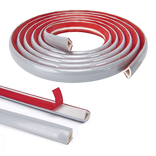 Art3d 17 ft Flexible Peel and Stick Wall Molding Trim Caulk Strip, Silver - color: Silver, size: 17 Feet