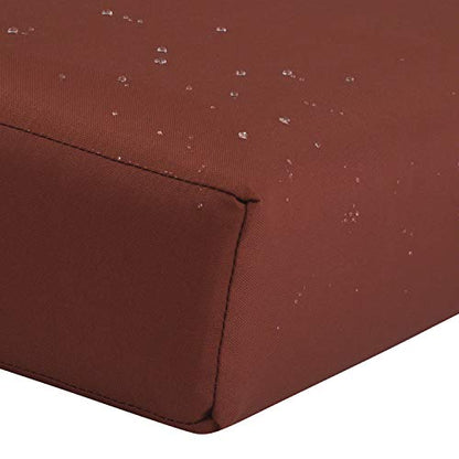 Classic Accessories Ravenna Water-Resistant Patio Chair Seat Cushion, 18 x 18 x 2 Inch, Spice, Patio Furniture Cushions - color: Spice, size: 18"W x 18"D x 2"Thick