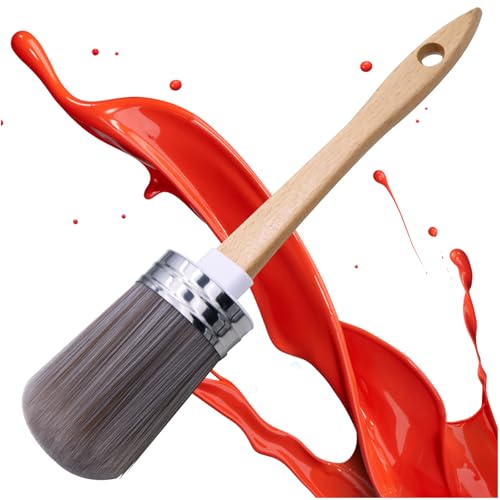 Round Chalk Paint Brush for Furniture Paint Painting Wax, 2 inches