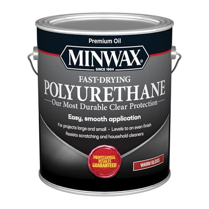 Minwax Fast Drying Polyurethane Protective Wood Finish, Clear Gloss, 1 Gallon - size: Gallon