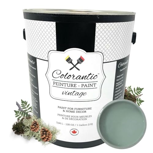 Colorantic | BOREAL MOSS Chalk Paint for Furniture DIY - Multi-Surface Craft Paint | MEDIUM GREEN Home Decor Painting for Wood (128 oz Gallon) - color: Boreal Moss, size: 128 Fl Oz (Pack of 1)