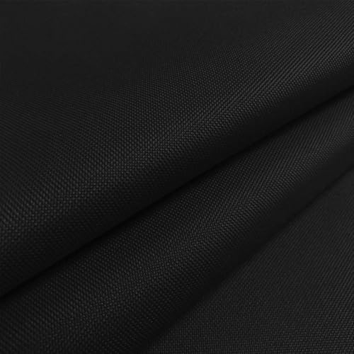 Waterproof Canvas Fabric by The Yard 600D Upholstery Outdoor Fabric 58”W - color: Black, size: 10 Yards 58" x 360"