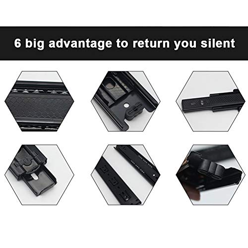 1 Pairs Ball Bearing Drawer Slides, 8 10 12 14 16 Inchs Furniture Drawer Slides 3 Folds Extension Soft Close Guide Rail for Dresser, Cabinet, Kitchen(8in)
