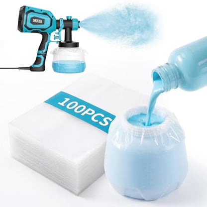 100PCS Paint Sprayer Bags 7.8"x11.8" - color: Transparent