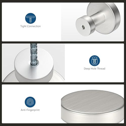 30 Pack Cabinet Knobs Brushed Nickel Drawer Knobs Solid Dresser Knobs for Dresser Drawers - color: Brushed Nickel, size: 30 Pack