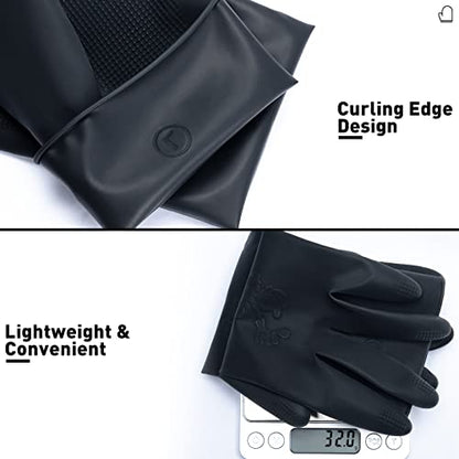 ThxToms Chemical Resistant Reusable Latex Gloves, 5 Pairs Professional Hair Coloring Rubber Gloves for Cleaning, Hair Dyeing - size: Medium (10 Count)