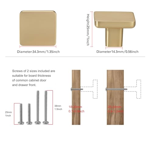 TUNNY 10 Pack Classic Cabinet Knob-Champagne Bronze Single Hole Furniture Hardware Knob for Kitchen Cabinet Bedroom Dresser Furniture Hardware Cabinet Pulls - color: Champagne Bronze, size: Single Hole