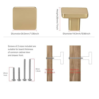 TUNNY 10 Pack Classic Cabinet Knob-Champagne Bronze Single Hole Furniture Hardware Knob for Kitchen Cabinet Bedroom Dresser Furniture Hardware Cabinet Pulls - color: Champagne Bronze, size: Single Hole