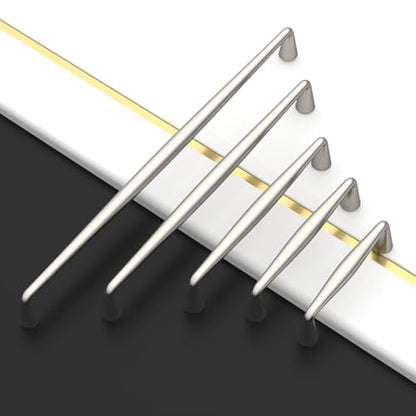 Asidrama Brushed Satin Nickel Cabinet Pulls Solid Handles,7.5 Inch,10 Pack - color: Brushed Satin Nickel, size: 7.5" Hole Center(192mm)