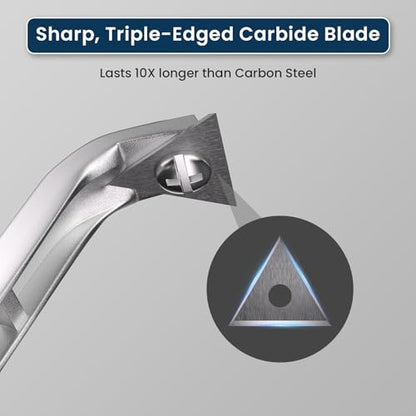 LU&MN Carbide Scraper Tool, 1-Inch Tungsten Carbide Triangular Blade - style: 1"Triangle