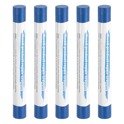 HARFINGTON 5pcs Wood Filler Sticks Wooden Wax Touch Up Furniture Repair Crayons for Scratch Hole Wood, Sapphire - color: Sapphire